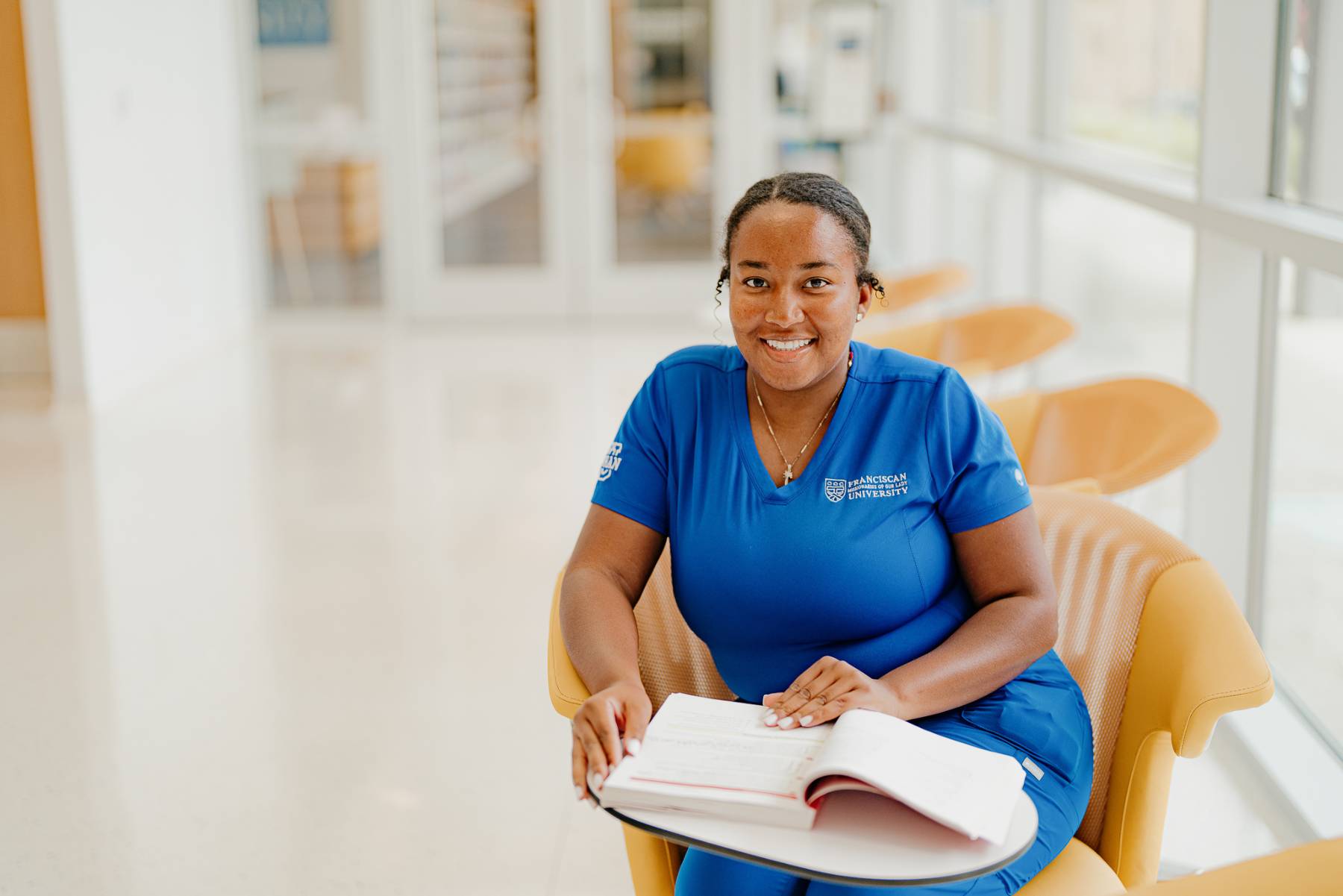 student on campus