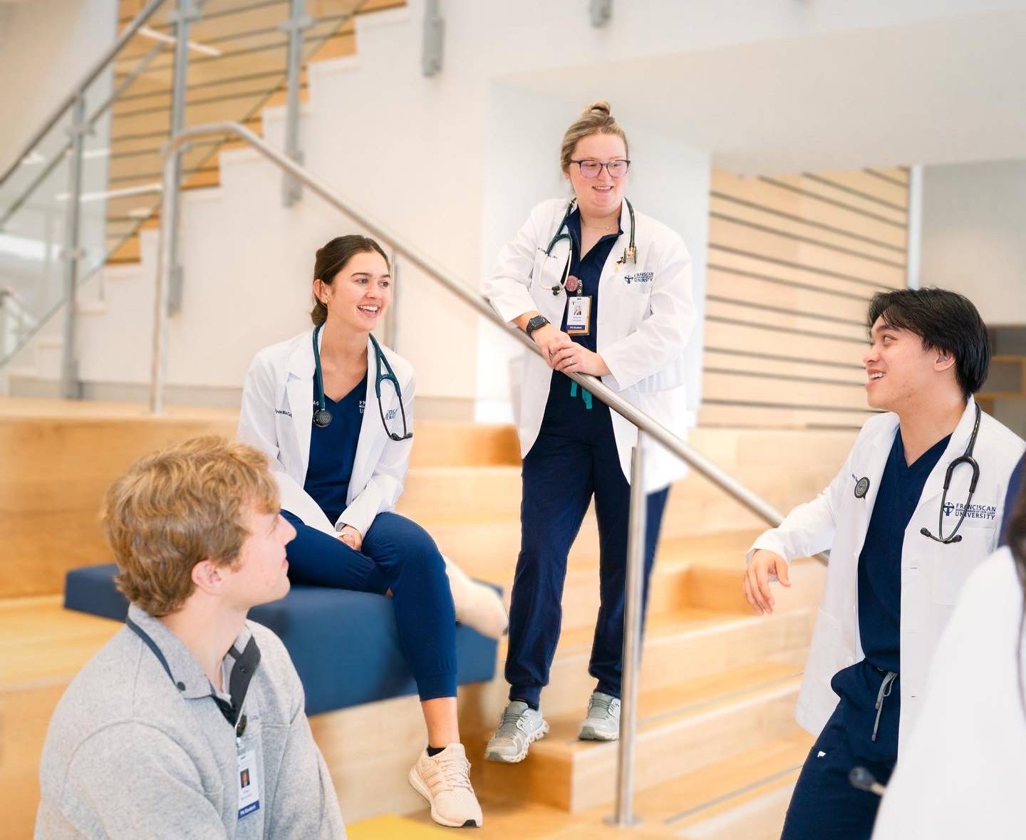 PA Students in staircase